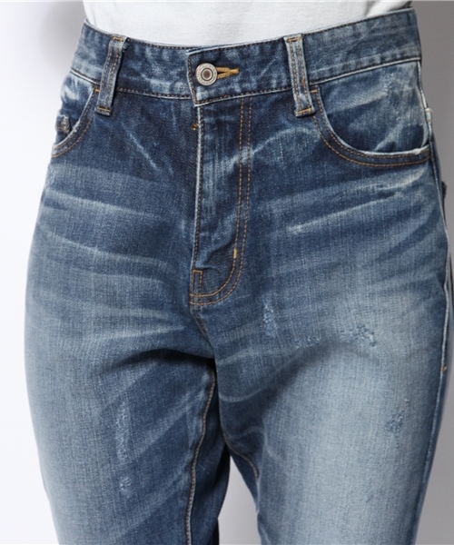 WEGO（ウィゴー）の「WEGO/スラウチスキニーパンツ（デニムパンツ・レディース・ダークインディゴブルー/ライトインディゴブルー/ネイビー・LARGE/MEDIUM）」の8枚目の写真