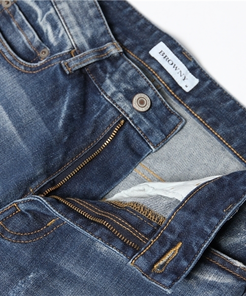 WEGO（ウィゴー）の「WEGO/スラウチスキニーパンツ（デニムパンツ・レディース・ダークインディゴブルー/ライトインディゴブルー/ネイビー・LARGE/MEDIUM）」の4枚目の写真