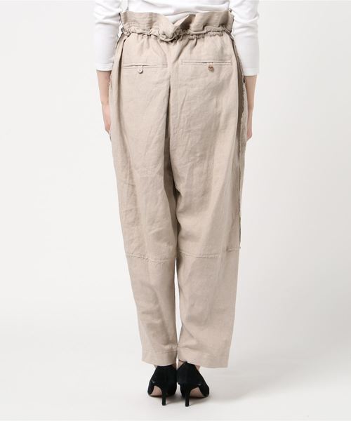 PONTI(ポンティ)の「【PONTI(ポンティ)】リネンポプリンワイドパンツ(その他パンツ・レディース・ベージュ/ネイビー・1)」の19枚目の写真