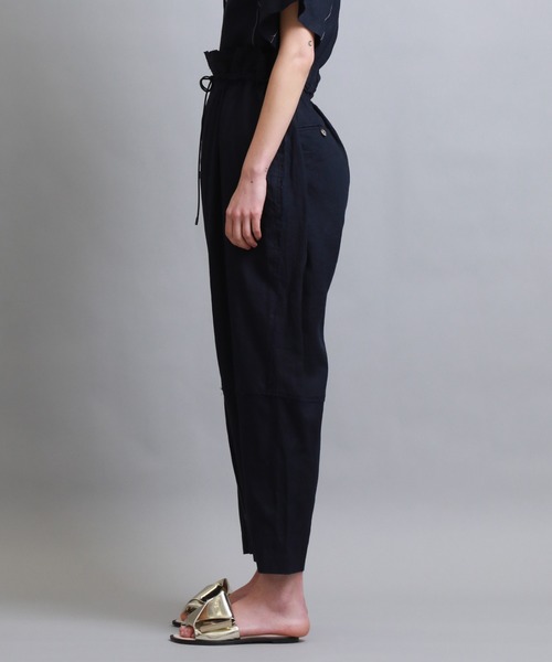 PONTI(ポンティ)の「【PONTI(ポンティ)】リネンポプリンワイドパンツ(その他パンツ・レディース・ベージュ/ネイビー・1)」の9枚目の写真