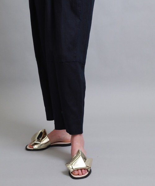 PONTI(ポンティ)の「【PONTI(ポンティ)】リネンポプリンワイドパンツ(その他パンツ・レディース・ベージュ/ネイビー・1)」の12枚目の写真