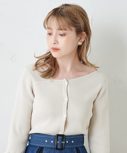 one after another NICE CLAUP（ワンアフターアナザーナイスクラップ）の「あみあみカチューシャ（カチューシャ・レディース・ゴールド・FREE）」の3枚目の写真