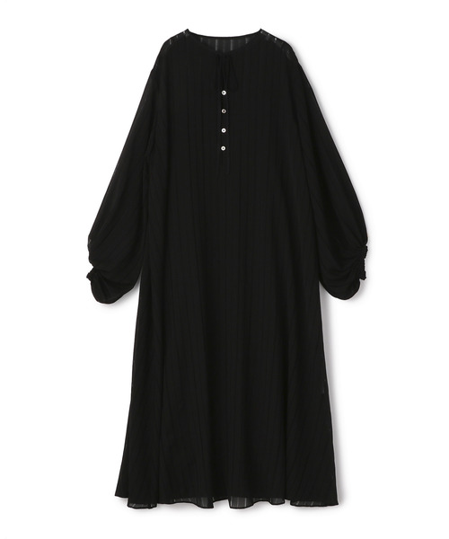 Estnation ワンピース セール シースルーストライプカフタンドレス ワンピース Estnation エストネーション のファッション