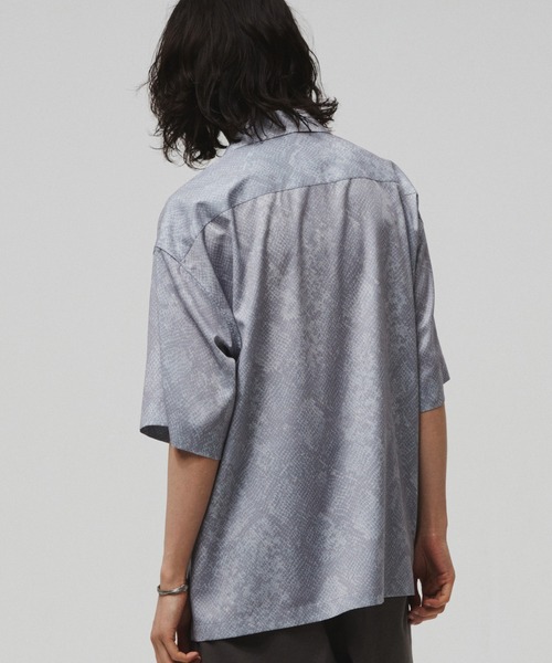 WYM LIDNM(ウィム バイ リドム)の「PYTHON DRAPE OPEN COLLAR SHIRT(シャツ/ブラウス・メンズ・グレー系その他/ブラウン系その他/グレー系その他2/ブラウン系その他2・M/L/S)」の13枚目の写真