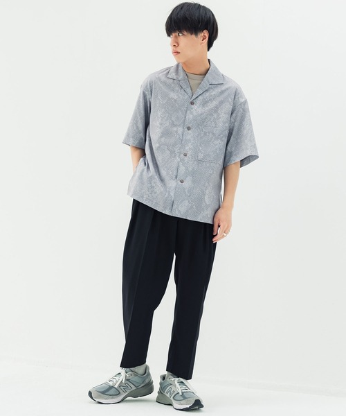 WYM LIDNM(ウィム バイ リドム)の「PYTHON DRAPE OPEN COLLAR SHIRT(シャツ/ブラウス・メンズ・グレー系その他/ブラウン系その他/グレー系その他2/ブラウン系その他2・M/L/S)」の22枚目の写真