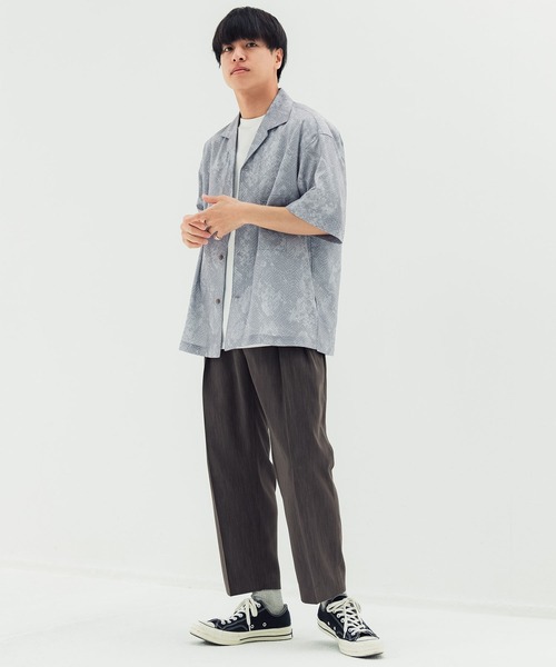 WYM LIDNM(ウィム バイ リドム)の「PYTHON DRAPE OPEN COLLAR SHIRT(シャツ/ブラウス・メンズ・グレー系その他/ブラウン系その他/グレー系その他2/ブラウン系その他2・M/L/S)」の20枚目の写真