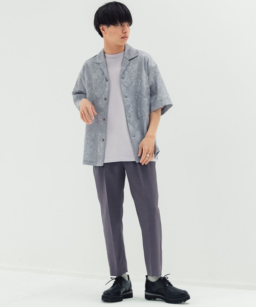 PYTHON DRAPE OPEN COLLAR SHIRT（シャツ/ブラウス）｜WYM LIDNM