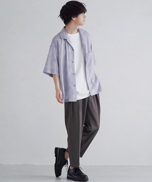 WYM LIDNM(ウィム バイ リドム)の「PYTHON DRAPE OPEN COLLAR SHIRT(シャツ/ブラウス・メンズ・グレー系その他/ブラウン系その他/グレー系その他2/ブラウン系その他2・M/L/S)」の17枚目の写真