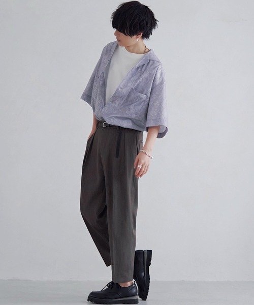WYM LIDNM(ウィム バイ リドム)の「PYTHON DRAPE OPEN COLLAR SHIRT(シャツ/ブラウス・メンズ・グレー系その他/ブラウン系その他/グレー系その他2/ブラウン系その他2・M/L/S)」の18枚目の写真