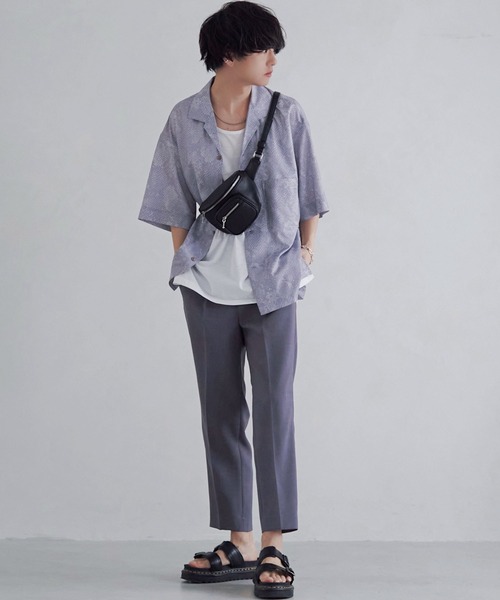 WYM LIDNM(ウィム バイ リドム)の「PYTHON DRAPE OPEN COLLAR SHIRT(シャツ/ブラウス・メンズ・グレー系その他/ブラウン系その他/グレー系その他2/ブラウン系その他2・M/L/S)」の19枚目の写真