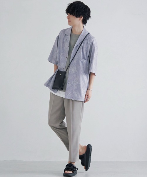 WYM LIDNM(ウィム バイ リドム)の「PYTHON DRAPE OPEN COLLAR SHIRT(シャツ/ブラウス・メンズ・グレー系その他/ブラウン系その他/グレー系その他2/ブラウン系その他2・M/L/S)」の14枚目の写真