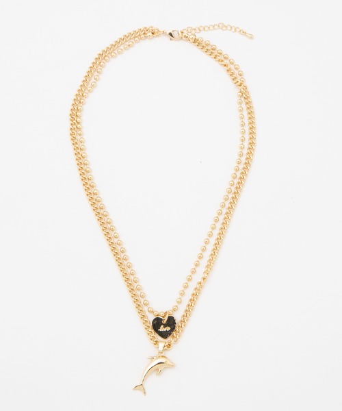 WEGO（ウィゴー）の「WEGO/2連モチーフネックレス（ネックレス・レディース・シルバー/ゴールド・FREE）」の2枚目の写真