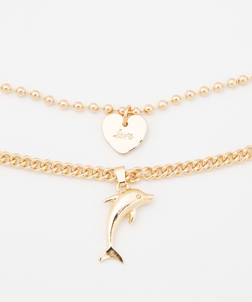 WEGO（ウィゴー）の「WEGO/2連モチーフネックレス（ネックレス・レディース・シルバー/ゴールド・FREE）」の4枚目の写真