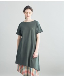 【Luomu】ハイツイストオーガニックコットン天竺 アシンメトリーTシャツチュニック