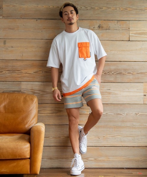 #Re:room（リルーム）の「ナイロンポケットビッグTシャツ（Tシャツ/カットソー・メンズ・ブラック/ネイビー/ホワイト・SMALL/MEDIUM）」の18枚目の写真