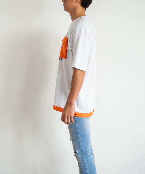 #Re:room（リルーム）の「ナイロンポケットビッグTシャツ（Tシャツ/カットソー・メンズ・ブラック/ネイビー/ホワイト・SMALL/MEDIUM）」の22枚目の写真