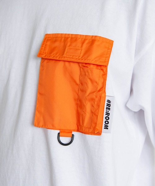 #Re:room（リルーム）の「ナイロンポケットビッグTシャツ（Tシャツ/カットソー・メンズ・ブラック/ネイビー/ホワイト・SMALL/MEDIUM）」の19枚目の写真