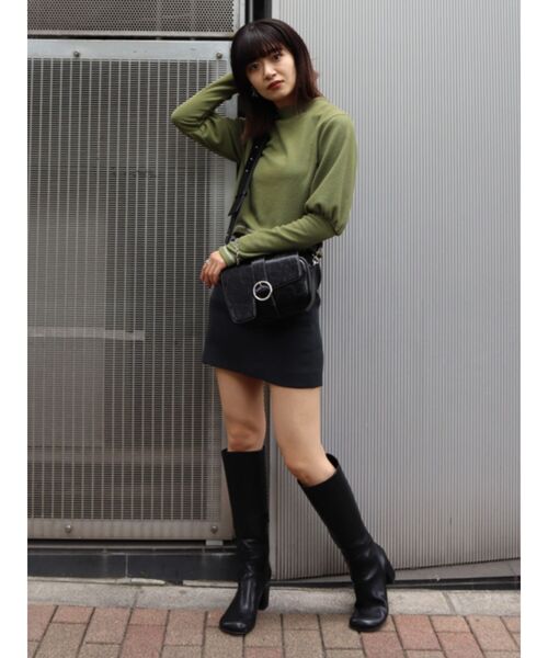 EMODA（エモダ）の「アシンメトリーボディバッグ（ショルダーバッグ・レディース・ブラック/ブラウン/カーキ・FREE）」の13枚目の写真