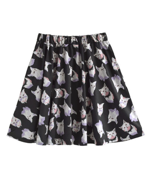 zootie(ズーティー)の「【丈が選べる】ねこ・ネコ・猫・CATスカート(スカート・レディース・ブラック系その他/ブラック系その他2/ベージュ系その他・フリー/フリー(M))」の4枚目の写真