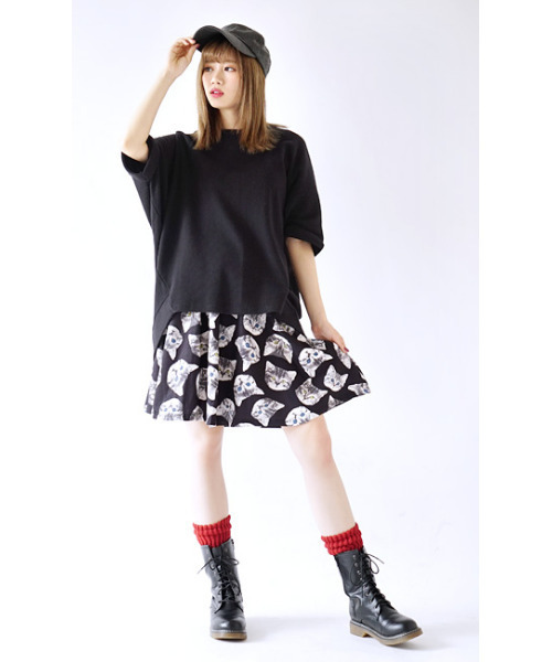 zootie(ズーティー)の「【丈が選べる】ねこ・ネコ・猫・CATスカート(スカート・レディース・ブラック系その他/ブラック系その他2/ベージュ系その他・フリー/フリー(M))」の11枚目の写真