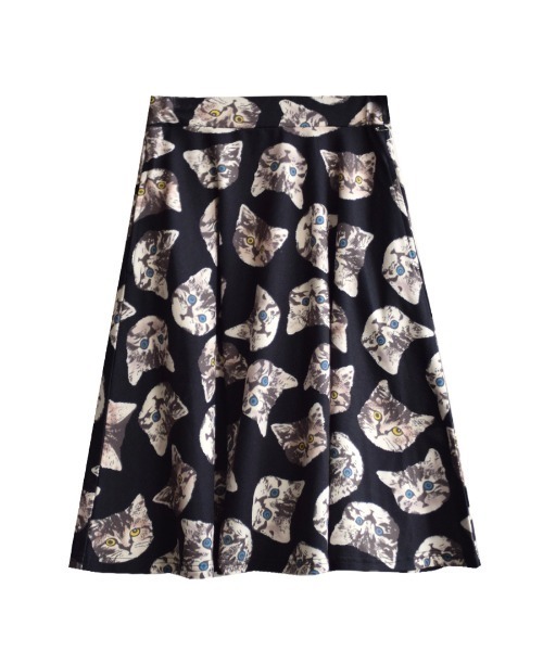 セール】【丈が選べる】ねこ・ネコ・猫・CATスカート（スカート