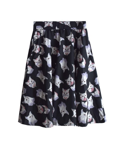 zootie(ズーティー)の「【丈が選べる】ねこ・ネコ・猫・CATスカート(スカート・レディース・ブラック系その他/ブラック系その他2/ベージュ系その他・フリー/フリー(M))」の22枚目の写真