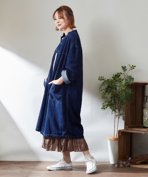 cepo(セポ)の「デニムワークコート(デニムジャケット・レディース・ブラック/ワンウォッシュ・M)」の3枚目の写真