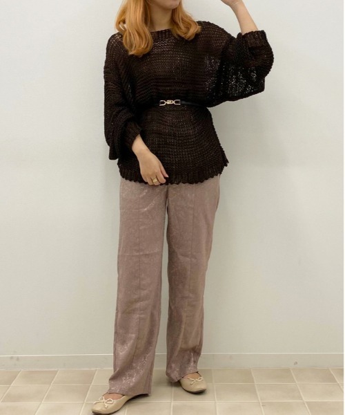 apres jour（アプレジュール）の「ジャガードパンツ【ZOZOTOWN限定アイテム】（その他パンツ・レディース・ダークブラウン/ブルー/ベージュ・MEDIUM/X-LARGE/X-SMALL/SMALL）」の10枚目の写真