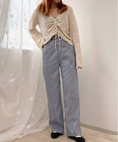 apres jour（アプレジュール）の「ジャガードパンツ【ZOZOTOWN限定アイテム】（その他パンツ・レディース・ダークブラウン/ブルー/ベージュ・MEDIUM/X-LARGE/X-SMALL/SMALL）」の15枚目の写真