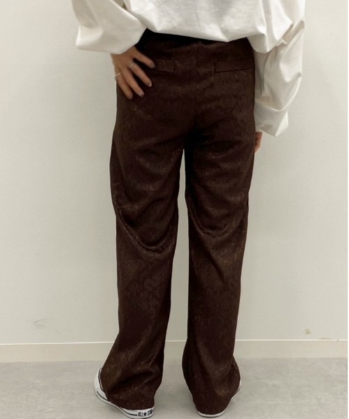 apres jour（アプレジュール）の「ジャガードパンツ【ZOZOTOWN限定アイテム】（その他パンツ・レディース・ダークブラウン/ブルー/ベージュ・MEDIUM/X-LARGE/X-SMALL/SMALL）」の7枚目の写真