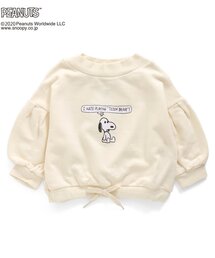 PEANUTS（ピーナッツ）の「PEANUTS コラボ袖タックトレーナー(スヌーピー)（スウェット・キッズ）」