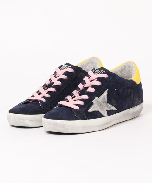 navy blue golden goose sneakers