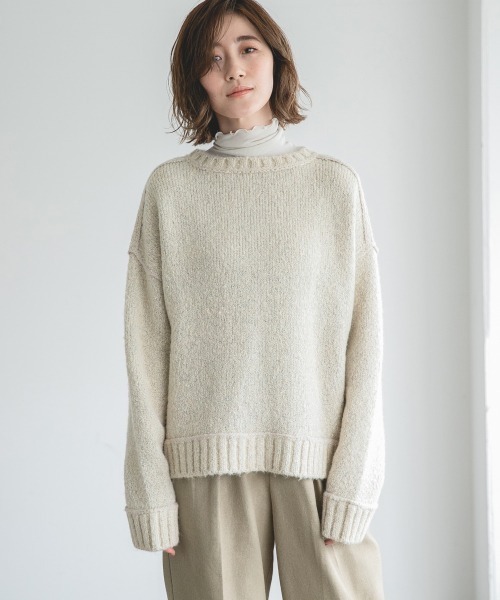 A part by（アパートバイ）の「3GMIX2WAYニットPO　923269（ニット/セーター・レディース・グレー/アイボリー/ライトブラウン・FREE）」の11枚目の写真