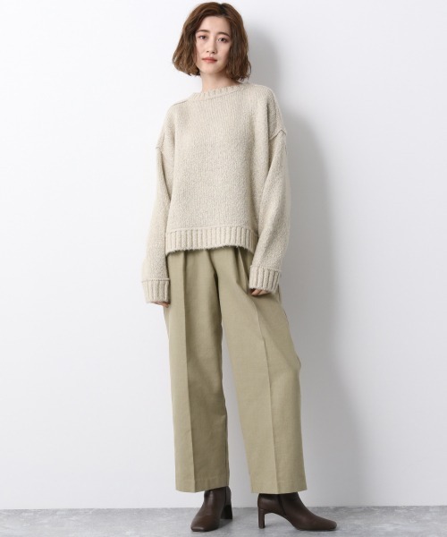 A part by（アパートバイ）の「3GMIX2WAYニットPO　923269（ニット/セーター・レディース・グレー/アイボリー/ライトブラウン・FREE）」の4枚目の写真