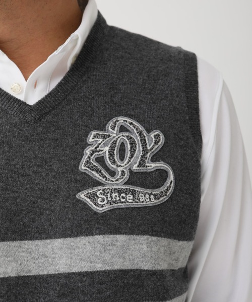 ZOY(ゾーイ)の「《ZOY》MENS HESTIA ニットベスト(ベスト・メンズ・チャコールグレー/グリーン系その他・1/2/3)」の8枚目の写真