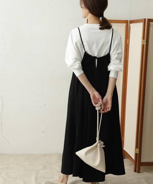 URBAN RESEARCH DOORS（アーバンリサーチドアーズ）の「キャミワンピース（ワンピース・レディース・ブラック/モカ・ONE）」の4枚目の写真