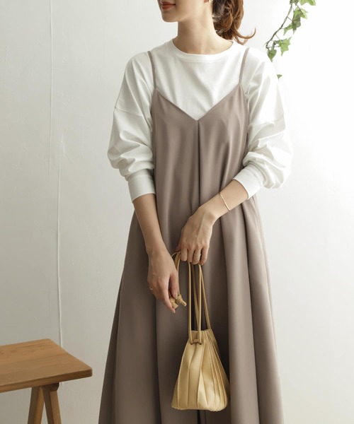 URBAN RESEARCH DOORS（アーバンリサーチドアーズ）の「キャミワンピース（ワンピース・レディース・ブラック/モカ・ONE）」の13枚目の写真