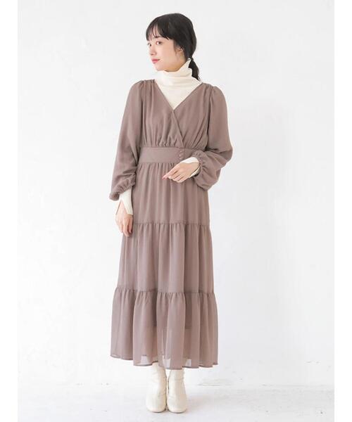 セール カシュクールティアードワンピース ワンピース Earth Music Ecology アースミュージックアンドエコロジー のファッション通販 Zozotown