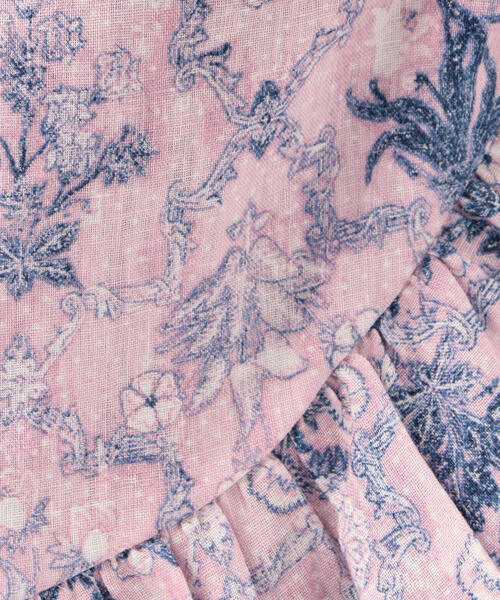 イザベルマランエトワール（S） ジャガードラップフリンジ　ミニスカート　総柄 ISABEL MARANT ETOILE LOZ コットンフラワープリント フリルミニ