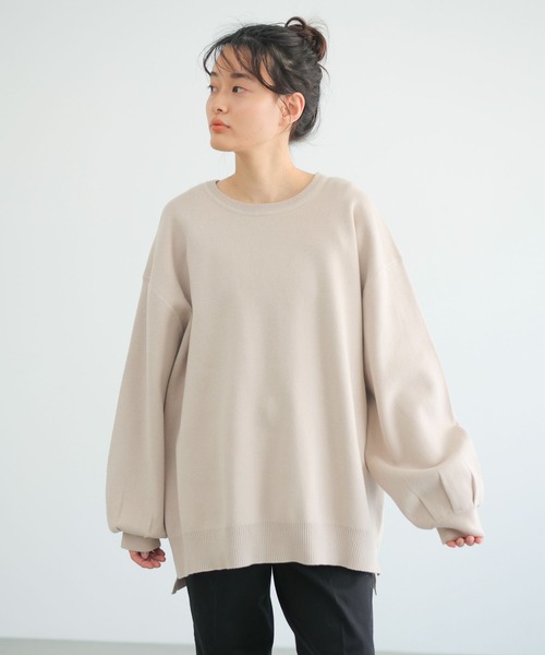 AMERICAN HOLIC（アメリカンホリック）の「ミラノリブニットプルオーバー（ニット/セーター・レディース・ミント/ライトベージュ/ラベンダー/キャメル/ブルー・M/L）」の2枚目の写真