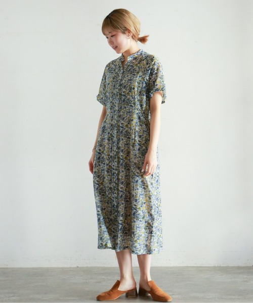 【美品】ノンブルアンペール　two-tone flower フレンチワンピース NOMBRE IMPAIR（ノンブルアンペール）の「two-tone flower