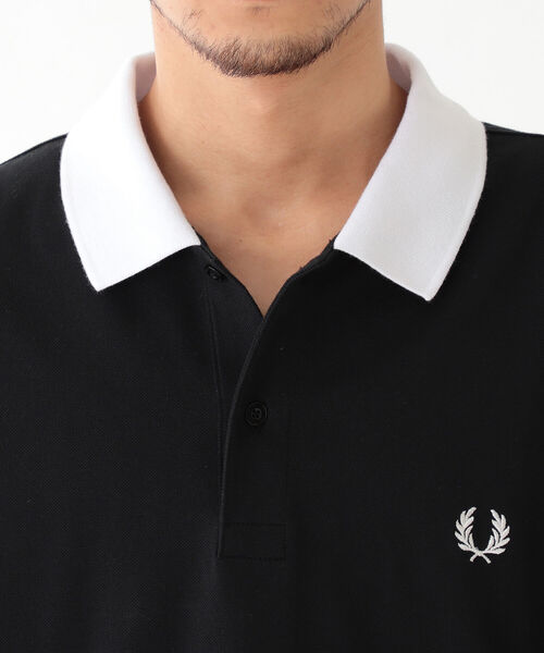 FRED PERRY（フレッドペリー）の「FRED PERRY × BEAMS / 別注 Over Size Polo Shirts（ポロシャツ・メンズ・ネイビー/ブラック・LARGE/SMALL/MEDIUM/X-LARGE）」の14枚目の写真