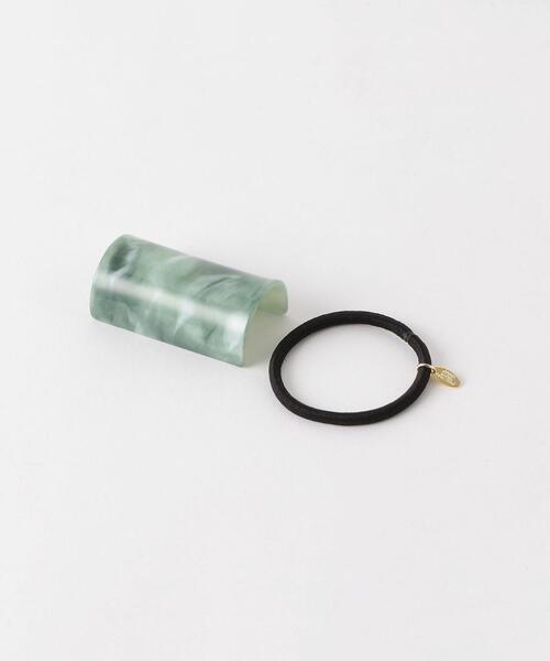 green label relaxing(グリーンレーベルリラクシング)の「★★FM マーブル スクエアカバー ヘアカフ(ヘアゴム・レディース・ライム/ナチュラル・FREE)」の10枚目の写真