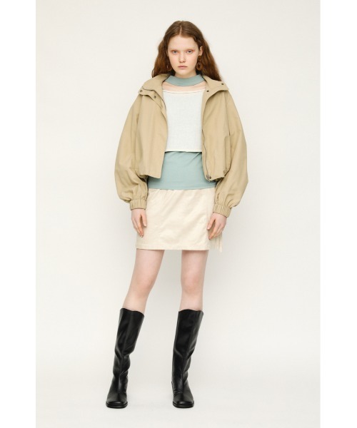 SLY（スライ）の「SPRING CROPPED KNIT クロップド ニット（ニット/セーター・レディース・ライトブルー/ブラック/アイボリー・FREE）」の5枚目の写真