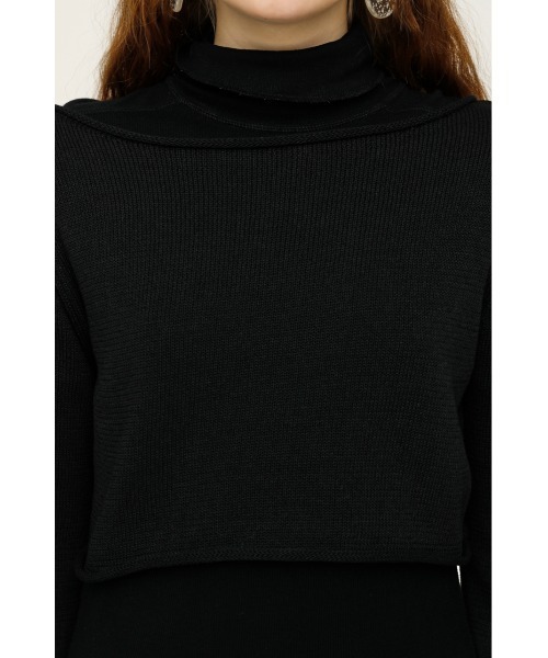 SLY（スライ）の「SPRING CROPPED KNIT クロップド ニット（ニット/セーター・レディース・ライトブルー/ブラック/アイボリー・FREE）」の17枚目の写真