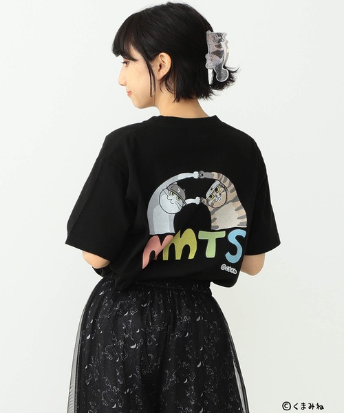 mmts（マミタス）の「＜UNISEX＞くまみね × mmts / 手つなぎ猫T