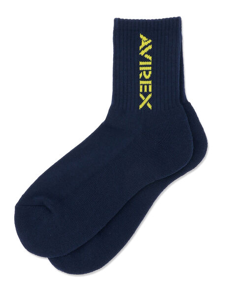AVIREX(アヴィレックス)の「アヴィレックス ロゴソックス/ AVIREX LOGO SOCKS(ソックス/靴下・メンズ・ホワイト/ネイビー・FREE)」の4枚目の写真