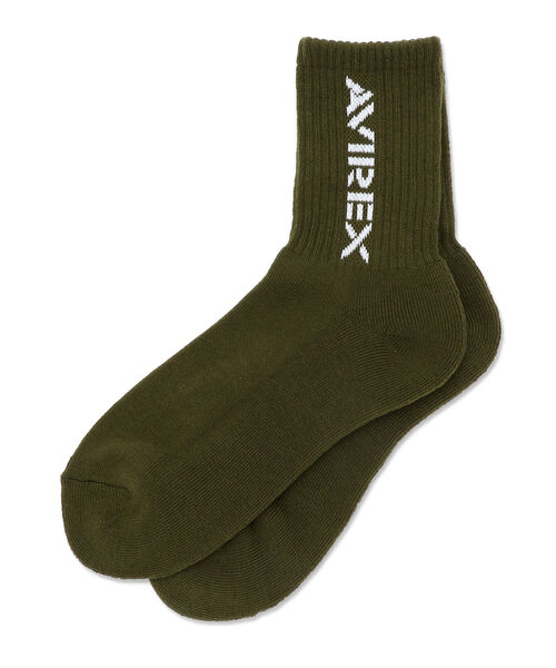 AVIREX(アヴィレックス)の「アヴィレックス ロゴソックス/ AVIREX LOGO SOCKS(ソックス/靴下・メンズ・ホワイト/ネイビー・FREE)」の3枚目の写真