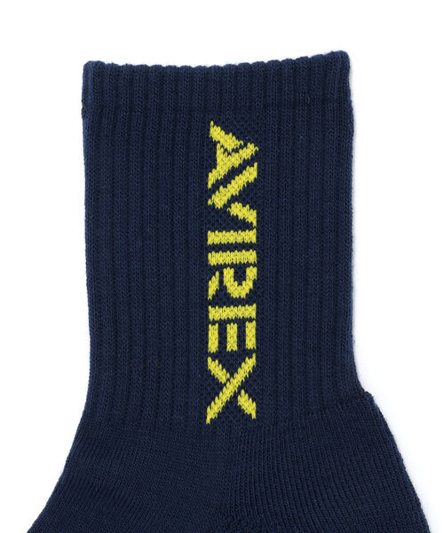 AVIREX(アヴィレックス)の「アヴィレックス ロゴソックス/ AVIREX LOGO SOCKS(ソックス/靴下・メンズ・ホワイト/ネイビー・FREE)」の5枚目の写真