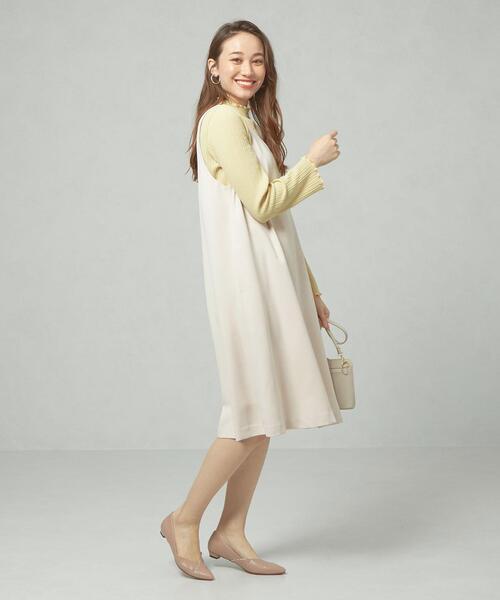 closet story（クローゼットストーリー）の「＜closet story＞□ジョーゼット Aライン ジャンパースカート -手洗い可能-（ジャンパースカート・レディース・ブラック/ナチュラル・FREE）」の18枚目の写真